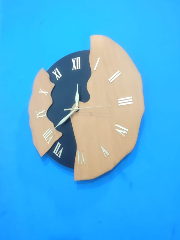 Modern Wooden Wall Clock (15 Inch) - Unique Design for Home Decor (Large, Farmho