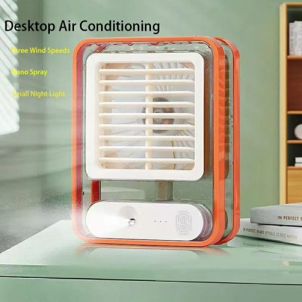 Beat the Heat! Portable Air Cooler: 3-Speed Fan, Misting Humidifier, USB Recharg