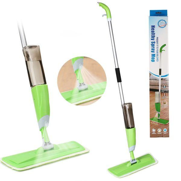 Multi-Surface Microfiber Spray Mop with 360° Rotating Head for Effortless Cleani