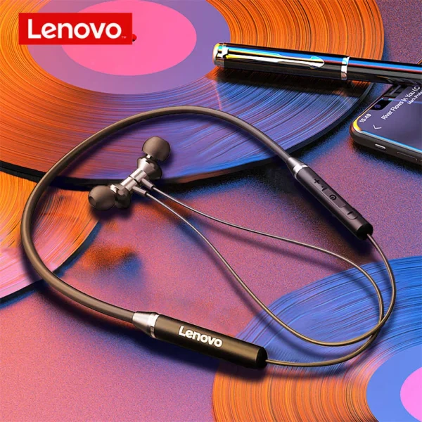 Premium Sound On-the-Go: Lenovo HE05 Wireless Neckband Headphones (Bluetooth 5.0