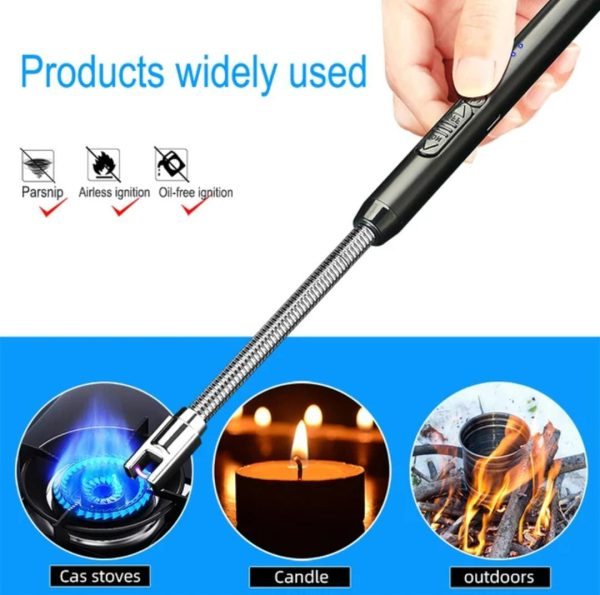 Arc Lighter With Usb Charging,flameless Windproof,led Battery Display,safety Swi